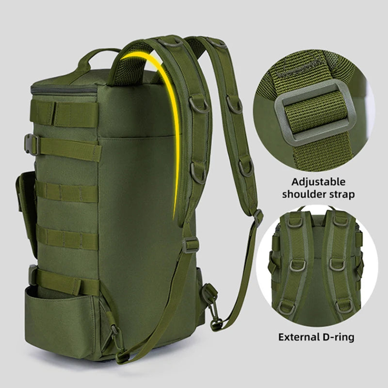 Multifunktionale Angeltasche mit Molle-System & Rutenhalter